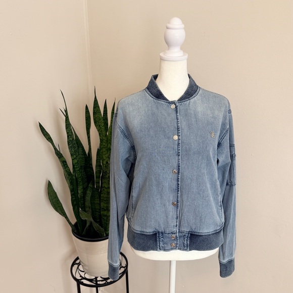 Juicy Couture Jackets & Blazers - Juicy Couture | Lightweight Denim Blue Bomber Jacket